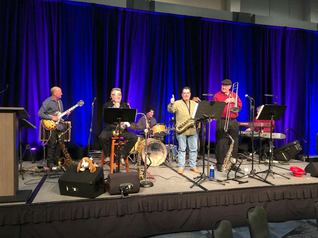 I supported the Integrated Family Community Services Nibbles and Sips Gala by playing with the Jazz Hands Foundation Band.