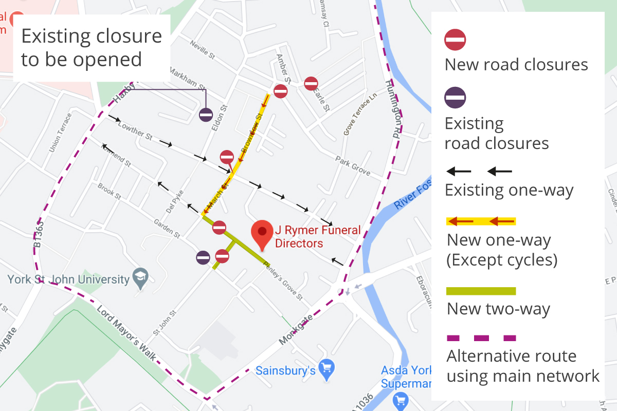 Directions to J Rymer Funeral Directors