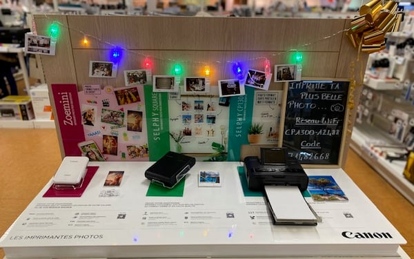 Imprimante photo portable Canon Selphy CP1300 boulanger grenoble st egreve saint egreve idee cadeau noel fete isere démonstration animation test