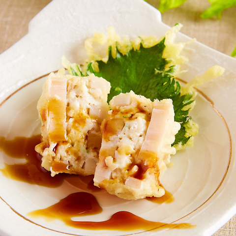 蓮根つくねはさみ揚げ