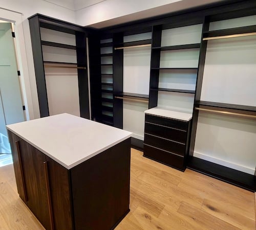 Walk-in Closet with Center Island Walk-in Closet