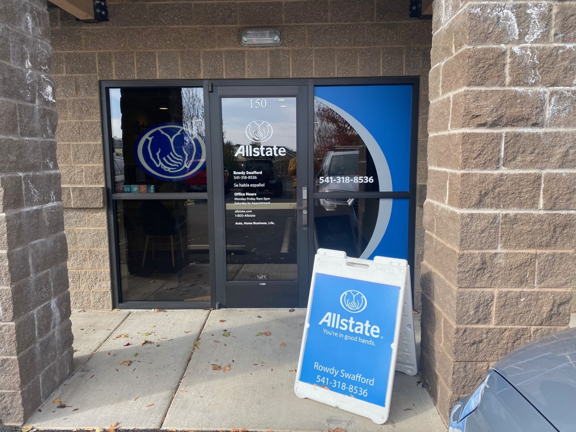 entrance to office