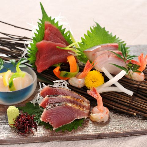 新鮮 鮮魚の五点盛り