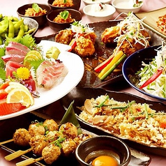 【夏の彩りコース】2.5時間飲み放題+海鮮ちらし寿司付9品コース 4800円⇒3800円 (税込)