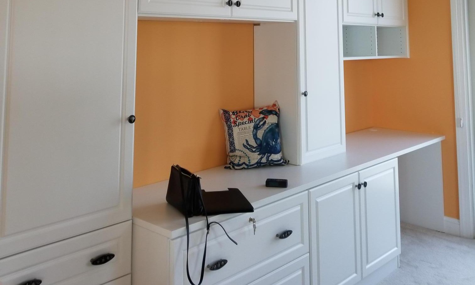 Complete, Custom Home Office with Additional Wardrobe Storage