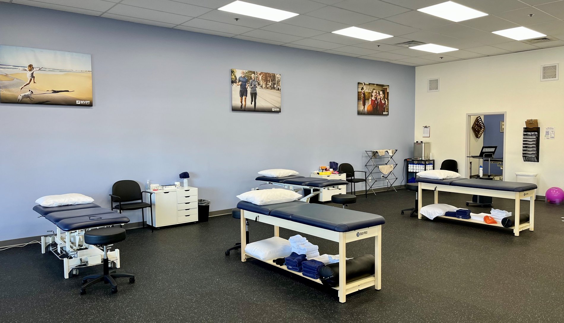 MVPT Physical Therapy - Biddeford, Maine Patient Care Area and patient tables Now Accepting New Patients.