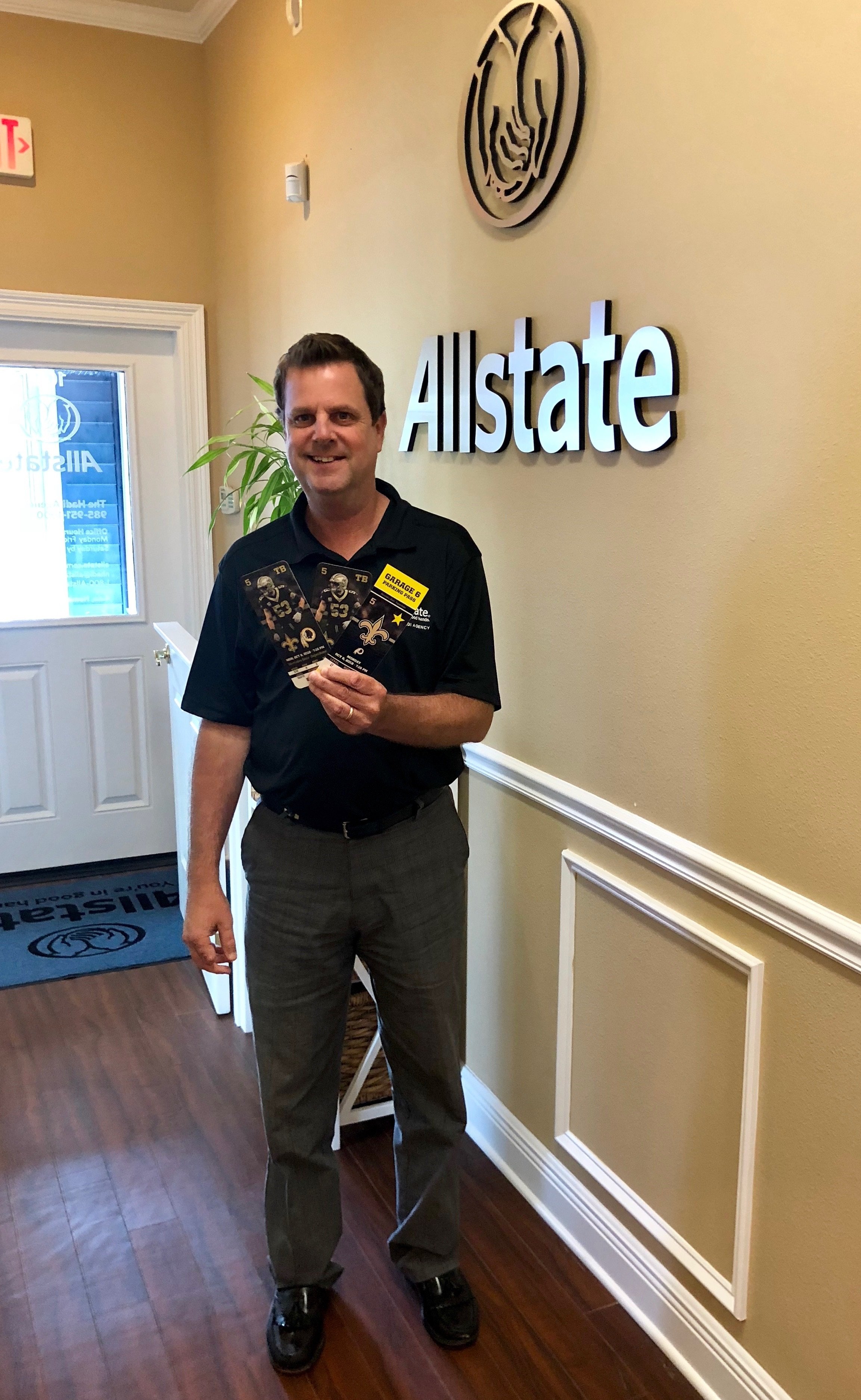 Shane won Saints tickets for taking great care of customers!