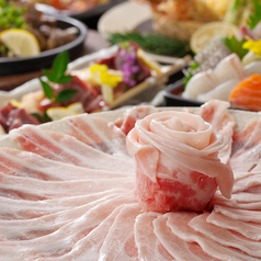 12~2月◆当店自慢のアグー豚のしゃぶしゃぶコース【2時間飲み放題付9品4000円】