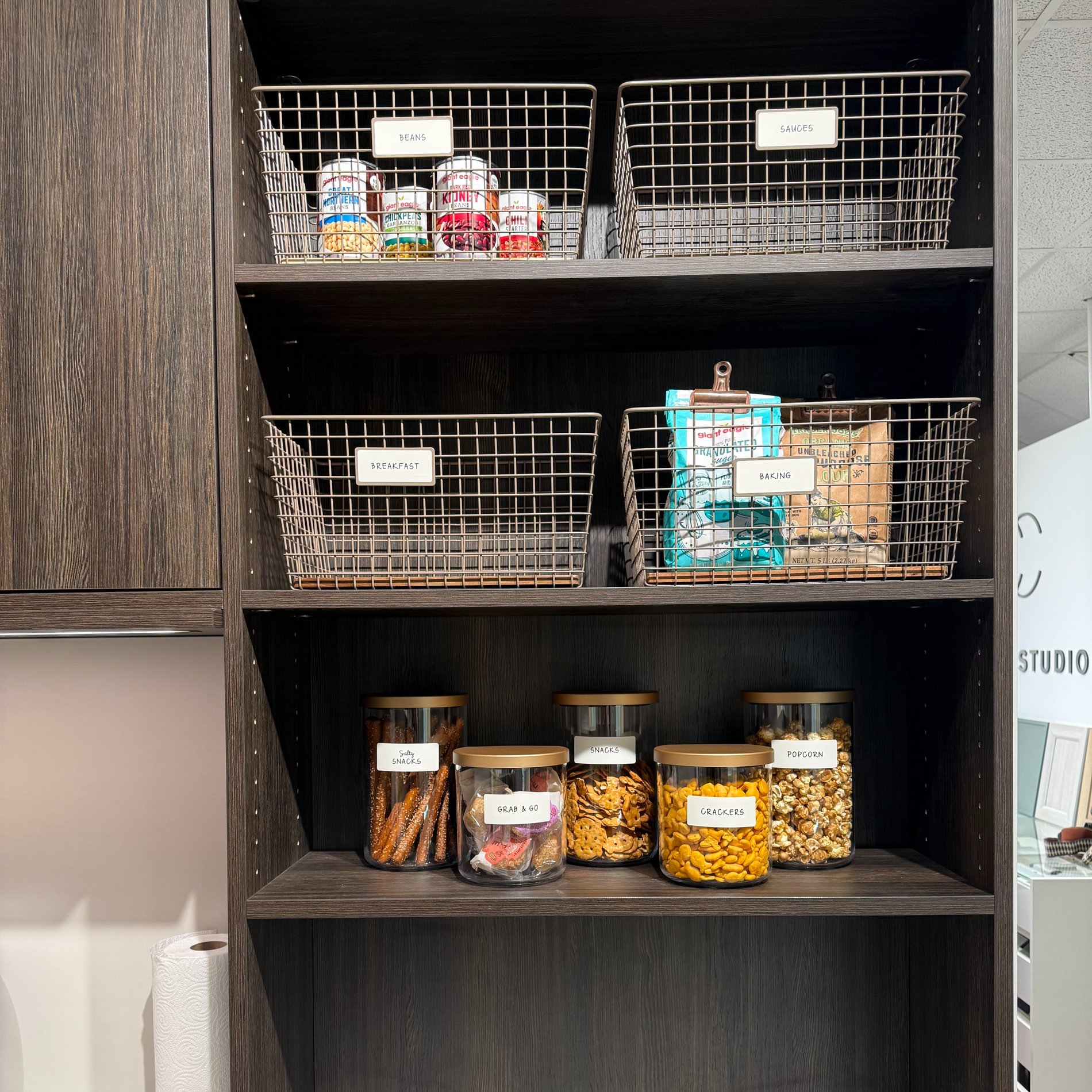 Custom Pantry Custom pantry storage.