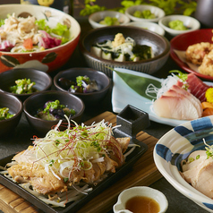 【満喫】お刺身の3種盛合せや選べるメイン料理など■2時間飲み放題付き8品4000円⇒3500円