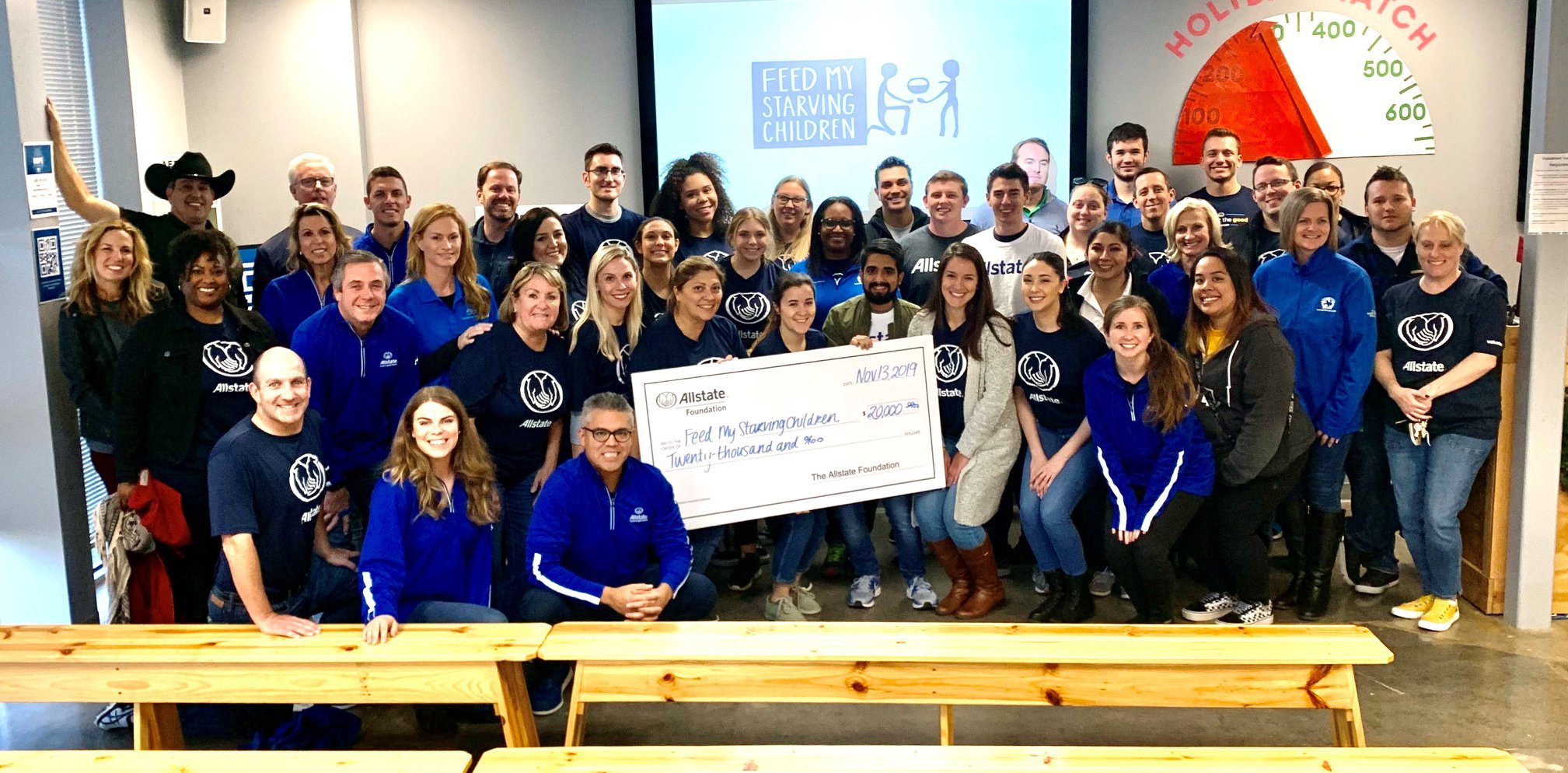 I volunteered for Feed My Starving Children and earned a $20,000 Allstate Foundation Helping Hands Grant to benefit the organization.