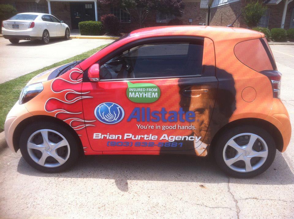 The office Mayhem car.