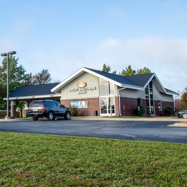 Outside of Great Southern Bank building.