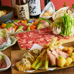 凜花コース■3時間飲み放題■天ぷらと海鮮5種盛り 牛タンしゃぶ付♪忘年会に最適【10品4980円】