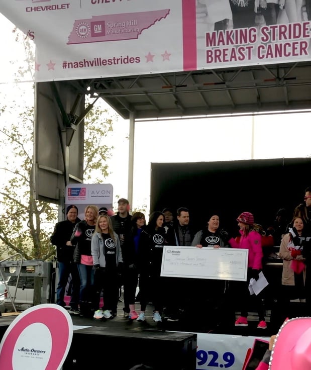 Giving American Cancer Society a $60k check from Allstate!!