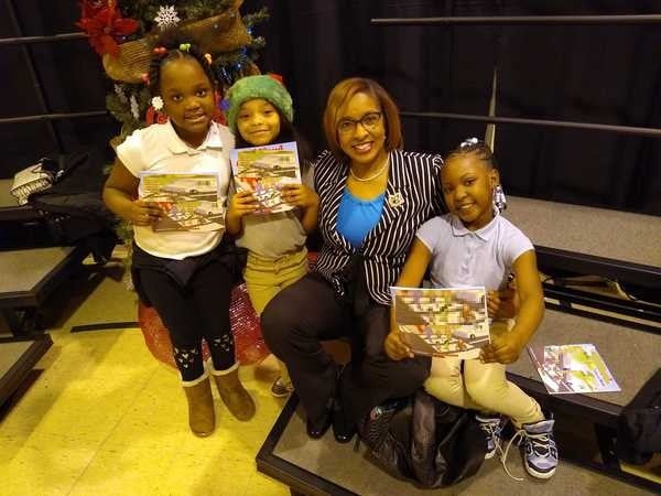 Students at Crump Elementary School were happy with the books they were gifted to start their own personal library at home!