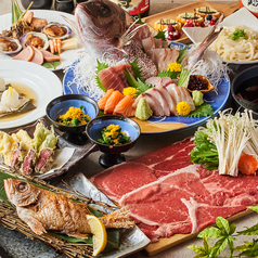 【華】村上牛・のどぐろ・鮎など豪華食材を堪能!■地酒5種付き2.5時間飲み放題付き9品6000円