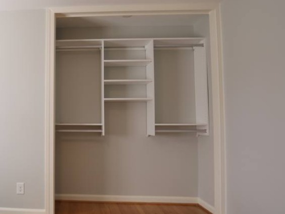 Closet with built-in shelves