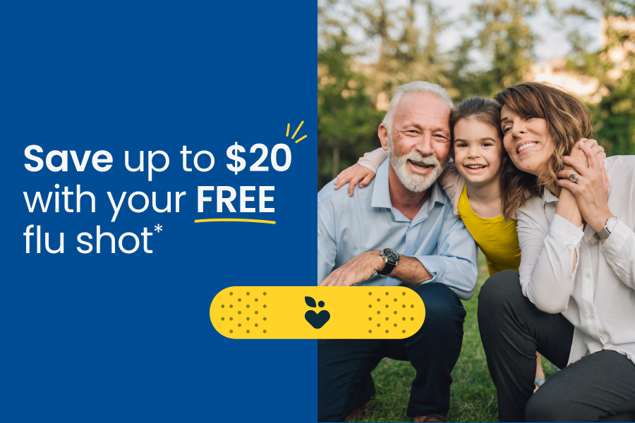 save up to twenty dollars with your free flu shot