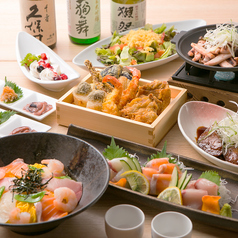 ■庵-Iori-■旬の天麩羅、特製海鮮ちらし寿司付きの堪能コース【2時間飲み放題付き8品4480円】