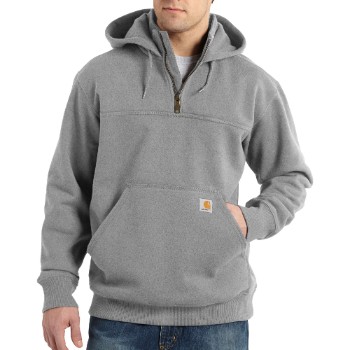 Image of RAIN DEFENDER® PAXTON HEAVYWEIGHT HOODED ZIP MOCK SWEATSHIRT