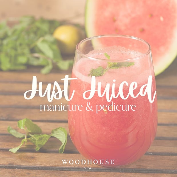 A luscious passionfruit infused foot soak is followed by a watermelon basil sugar scrub. A refreshing cool avocado mask is painted on next to provide rich moisture