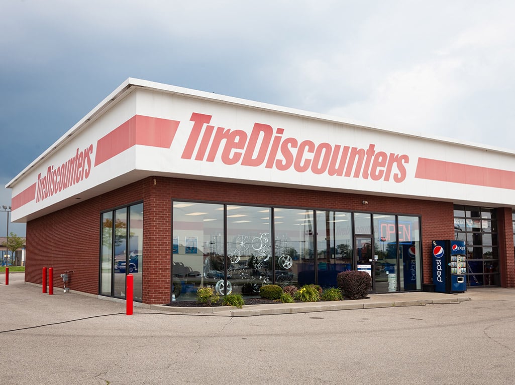 front of store