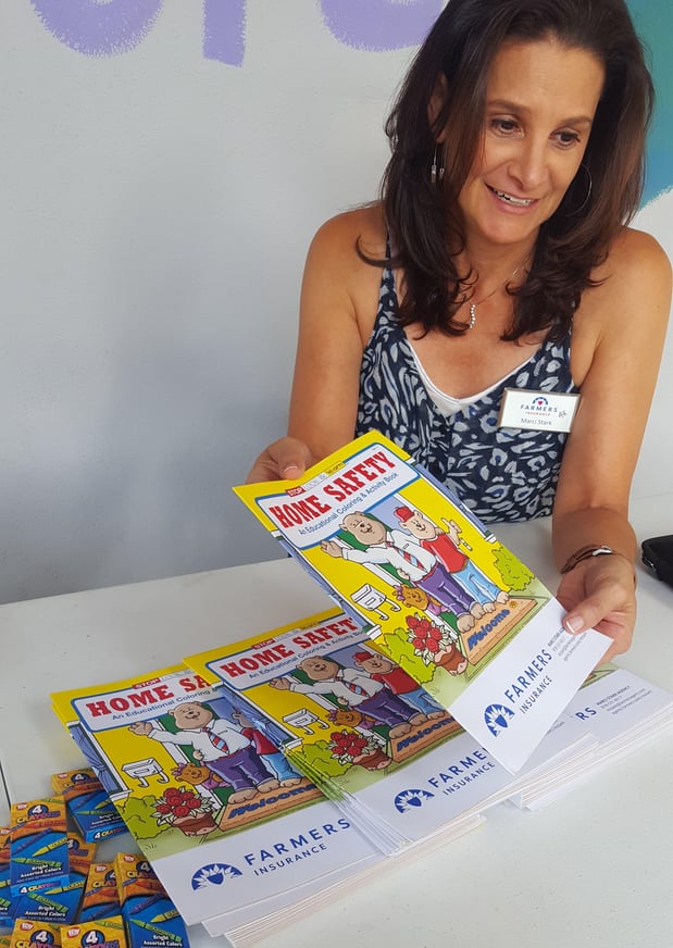 Woman holding a coloring book