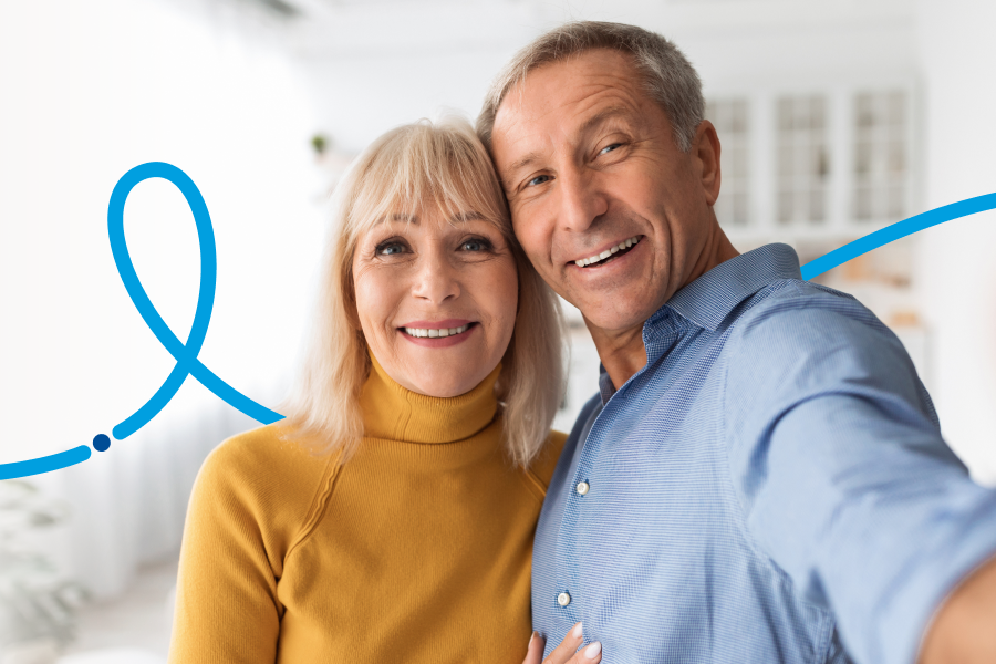 man and woman standing together after getting a pneumonia vaccine
