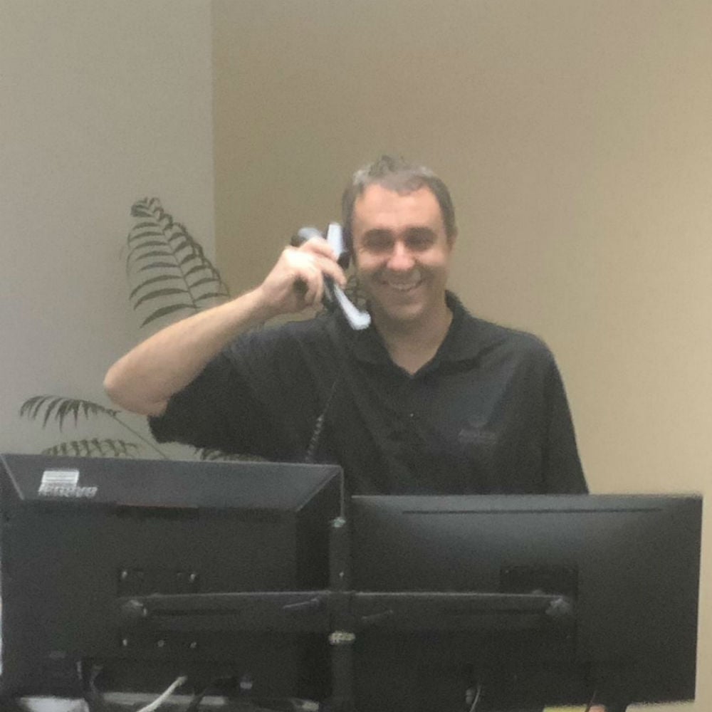 Steve staying late to reach out to a customer.