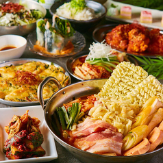 1・2月◆平日限定◆もつ鍋orプデチゲ付!選べる鍋コース【7品3500円・2h飲み放題付(税別)】