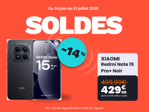 Smartphone XIAOMI Redmi Note 15 Pro+ Noir 256Go 5G