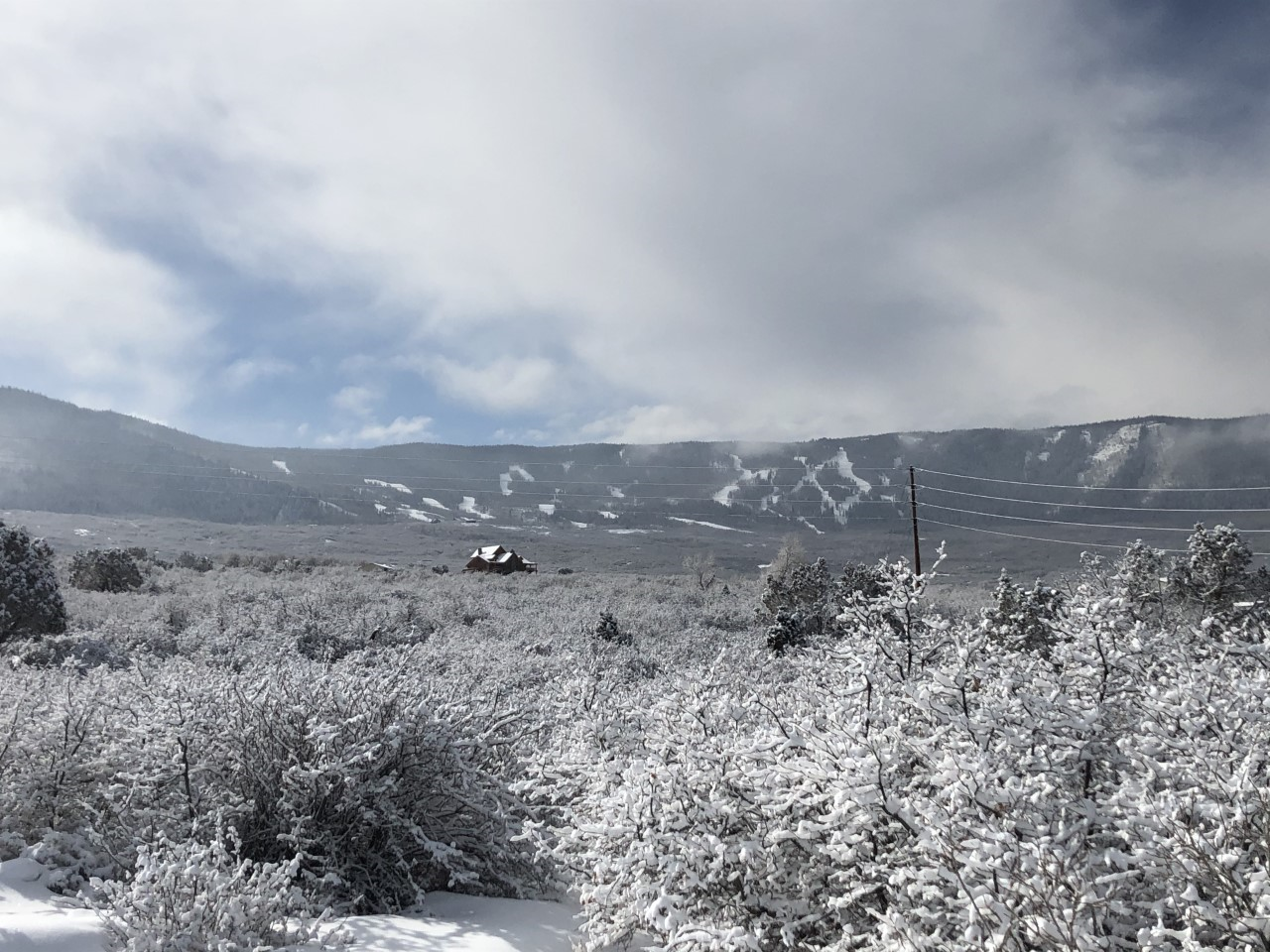 Snow at Powderhorn ski resort