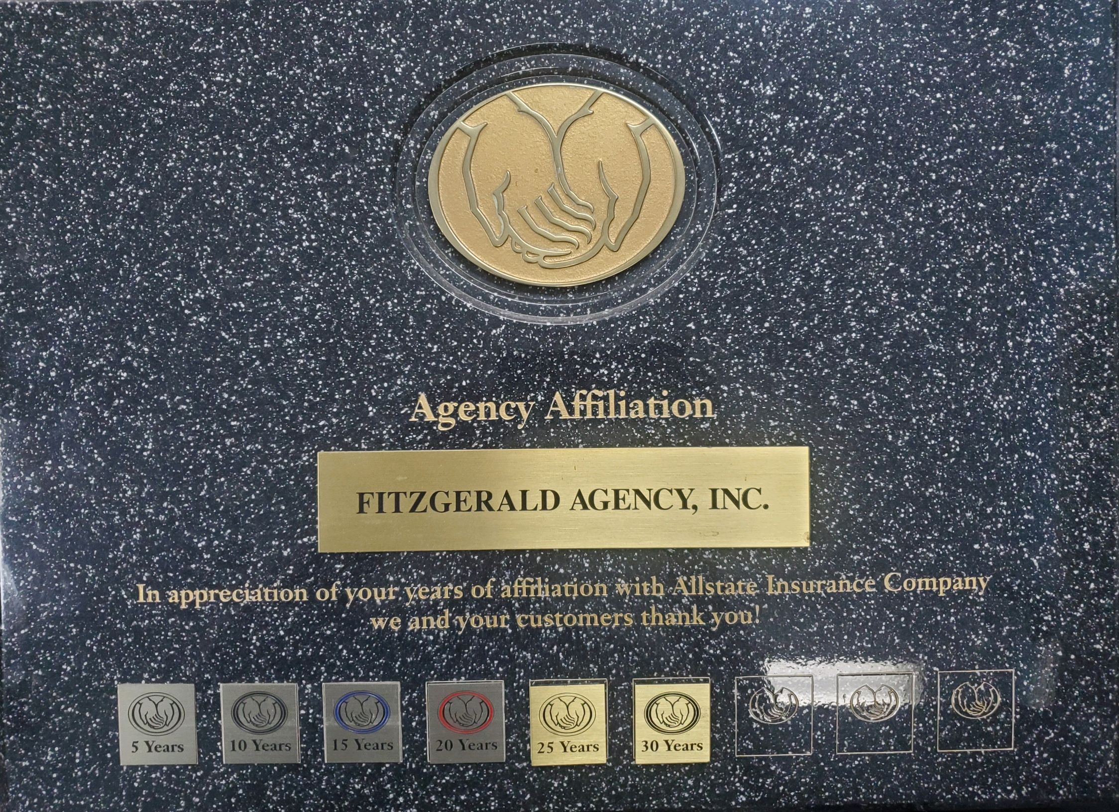 30 Years in Business Plaque