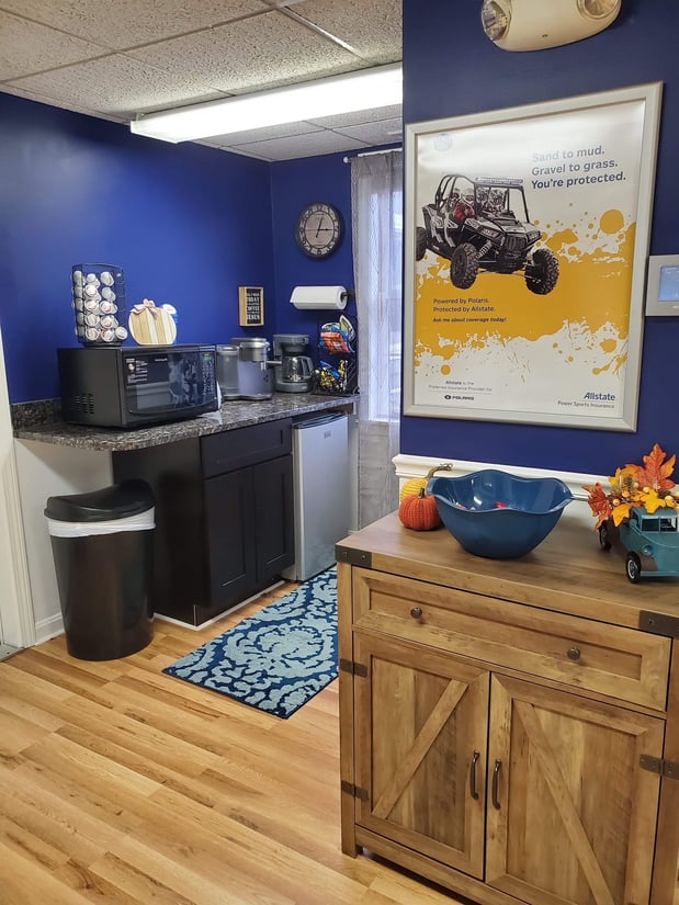 Office entrance & waiting room