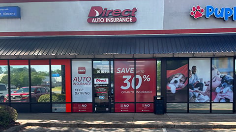 Direct Auto Insurance storefront located at 10101 Mabelvale Plaza Dr, Little Rock
