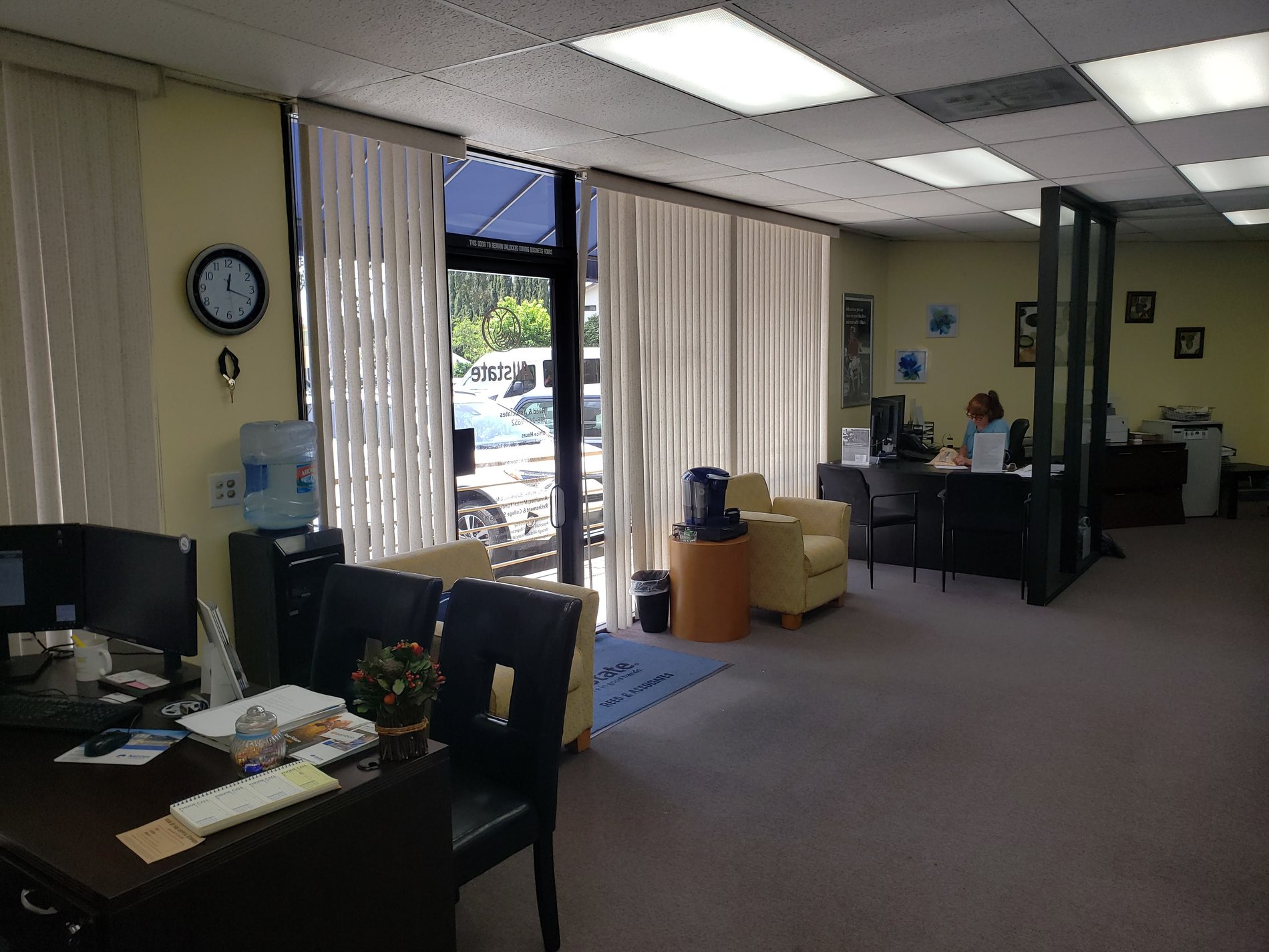 Looking out of the office