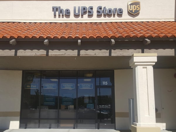 front of the ups store at 10580 N McCarran Blvd
