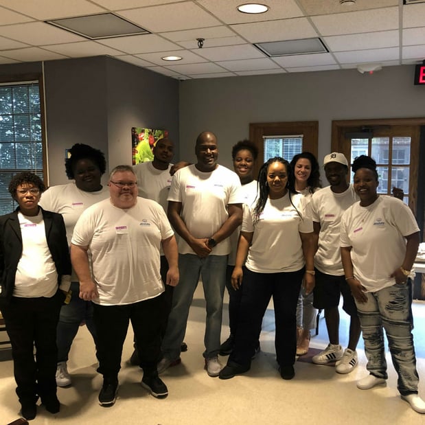 Team outting servicing the community