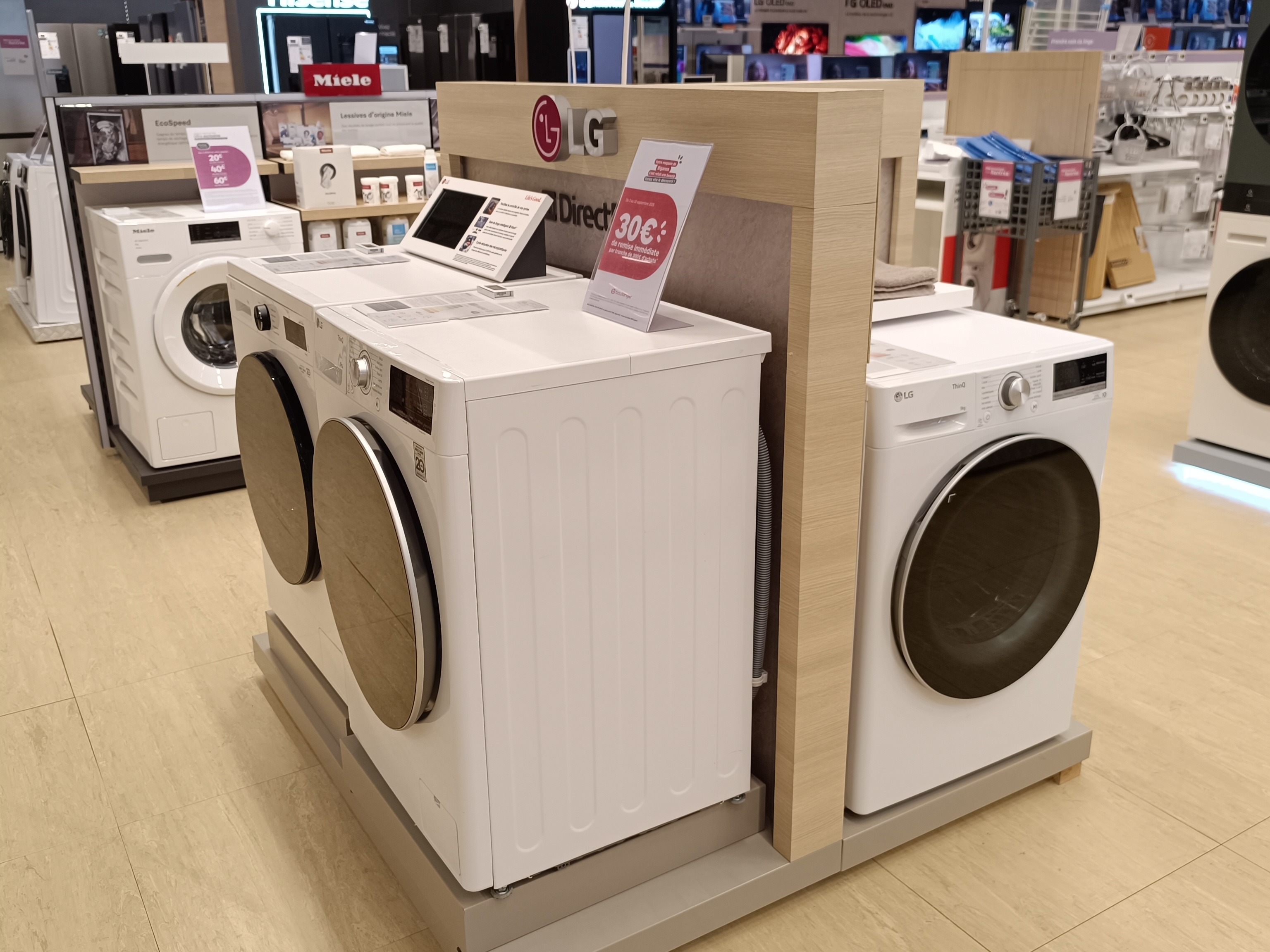 Boulanger Biganos Arcachon rayon lave linge LG