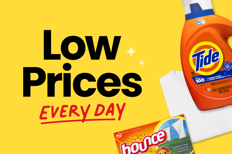 low prices everyday on laundry products