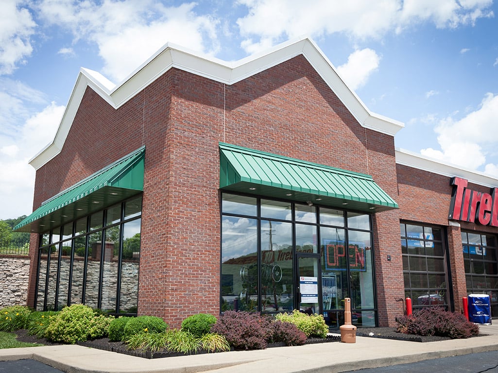 front of store