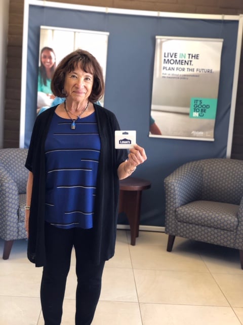 Home and Garden gift card drawing winner