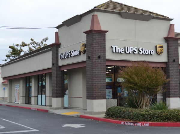 Exterior storefront image of The UPS Store #1040 in Elk Grove, California