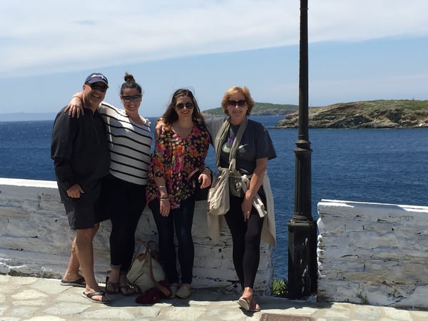 My wife and two daughters in the Greek island of Paros (2015)
