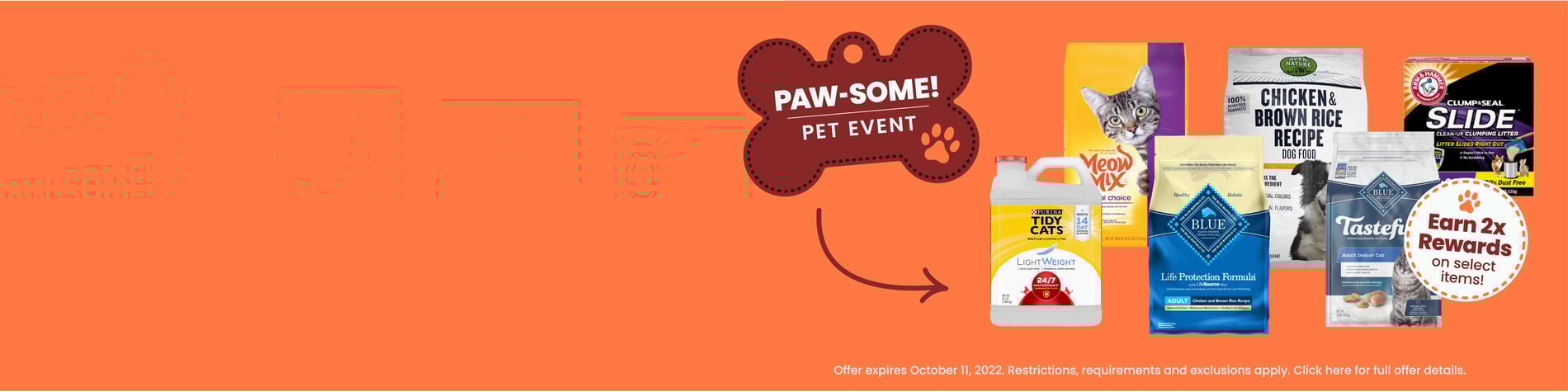 paw some pet event earn 2 times rewards on select items