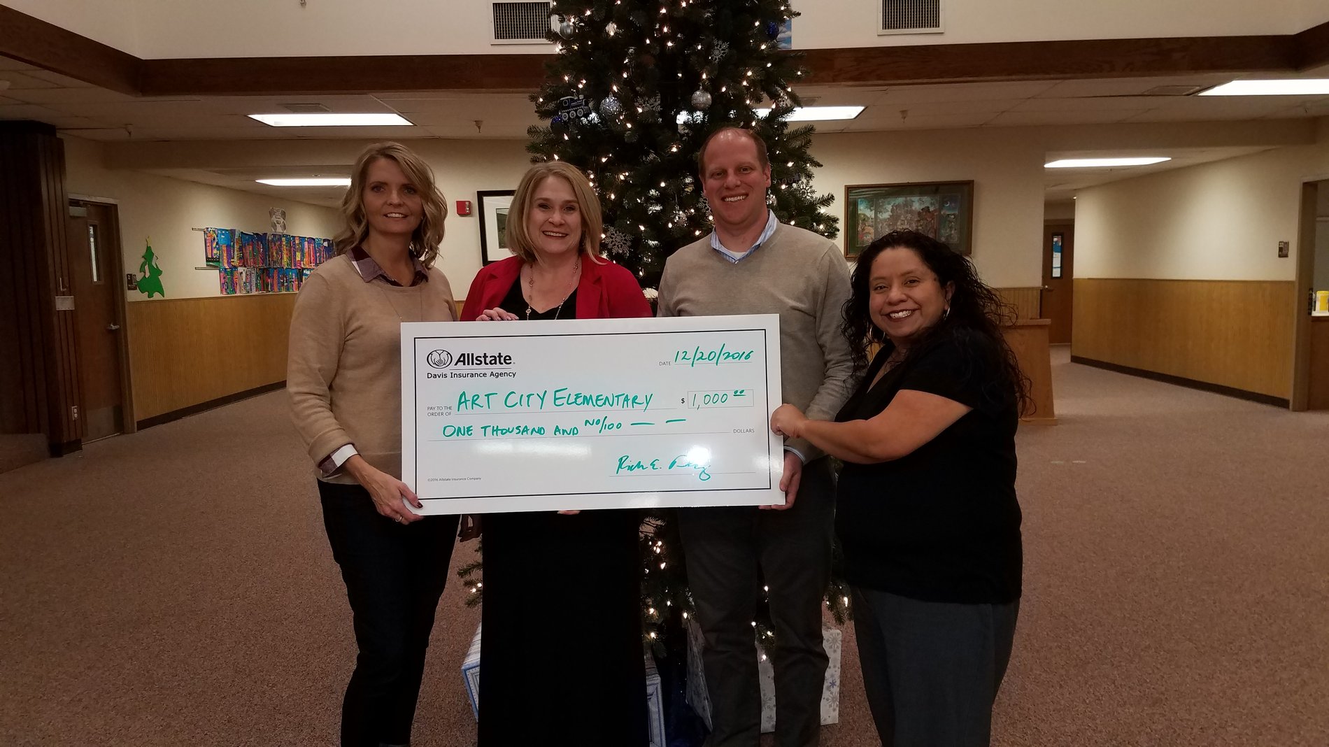 Donation to a local elementary school.