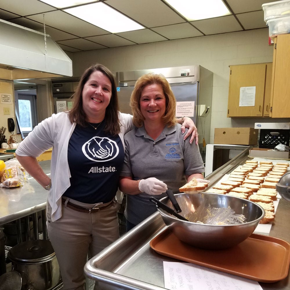 Volunteering at Meals on Wheels.