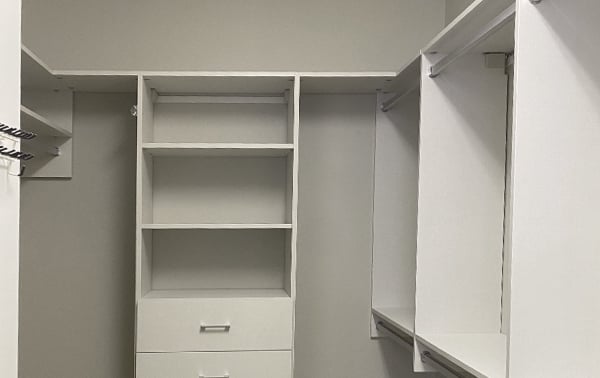 White Walk-In Closet