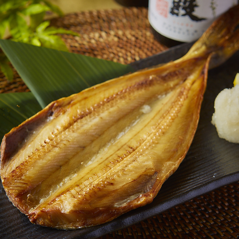 ホッケ開きの炙り焼き